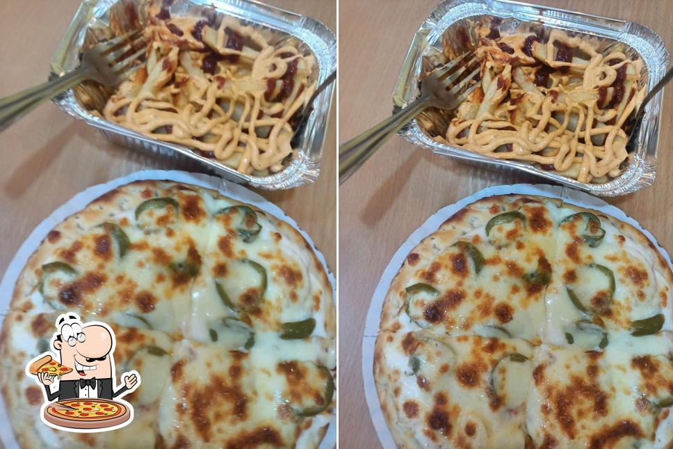 At pizza villa, you can try pizza