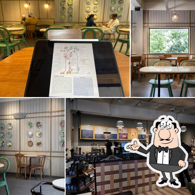 Take a seat at one of the tables at Third Wave Coffee