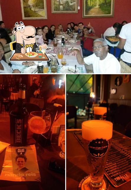 A foto da comida e interior a Picanha na Tábua