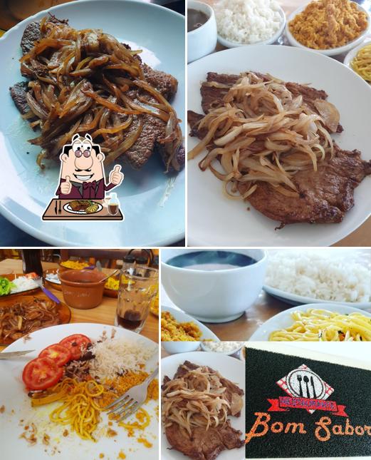 Escolha refeições de carne no Restaurante Bom Sabor