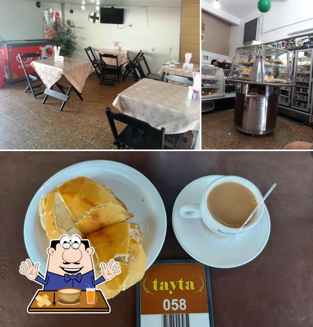 Dê uma olhada a foto mostrando comida e interior no Tayta Padaria, Lanchonete e Confeitaria e Auto Serviço