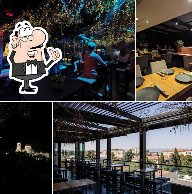 L'intérieur de Sense Rooftop Bar