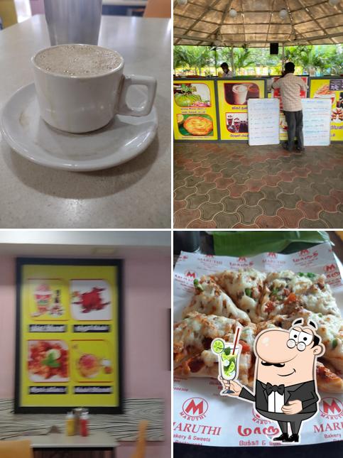 Enjoy a beverage at Maruthi Restaurant and Bakery