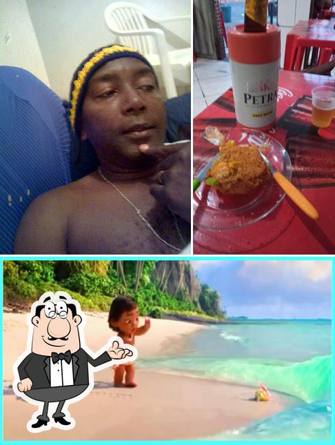 A interior e exterior do restaurante