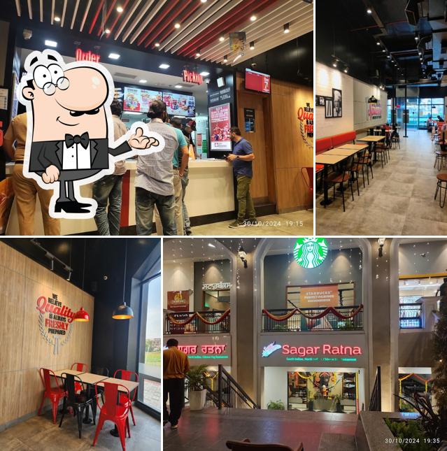 The interior of KFC