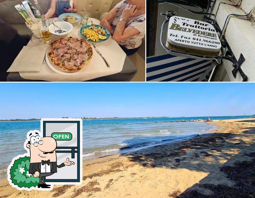 Tra le diverse cose da Belvedere si possono trovare la esterno e cibo