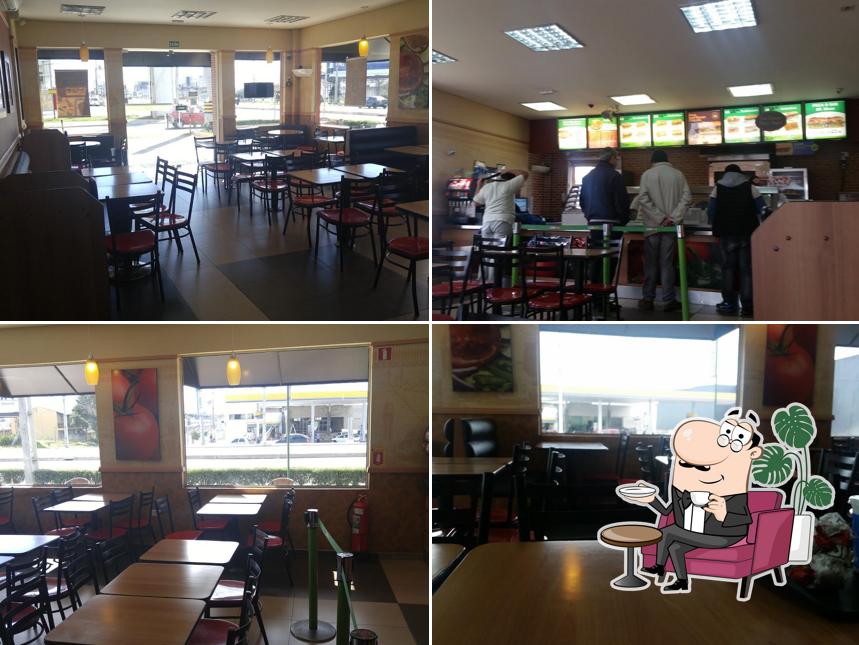 Veja imagens do interior do Subway - São José dos Pinhais