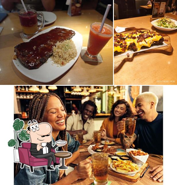 O interior do Outback Steakhouse