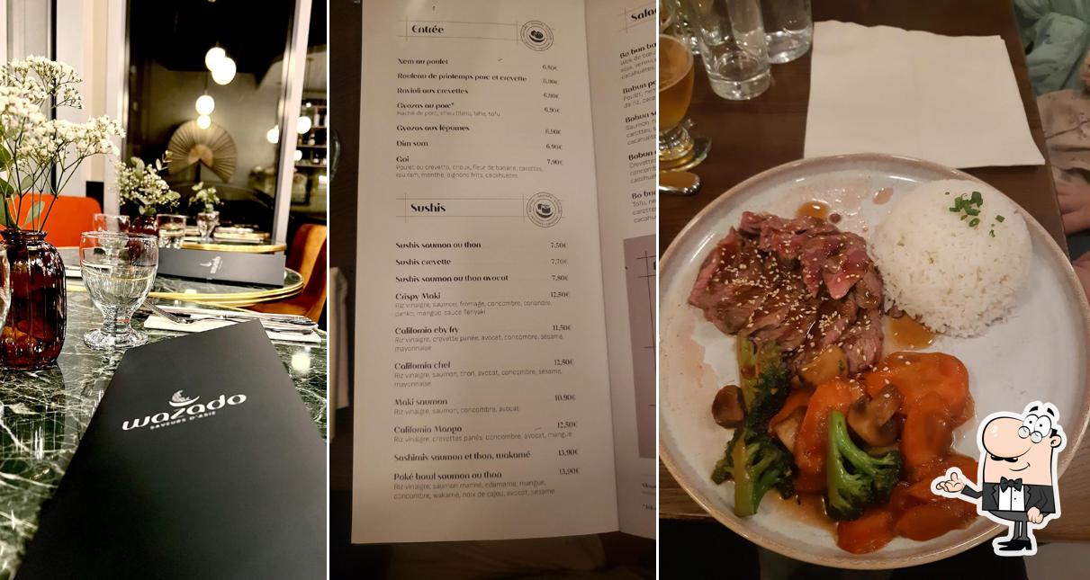 Installez-vous à l'une des tables de Wazado