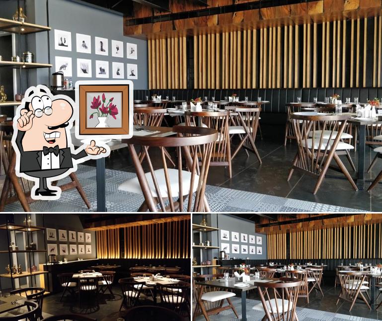 The interior of Ice Cube Lounge and Fine Dine Gokul Road Hubli