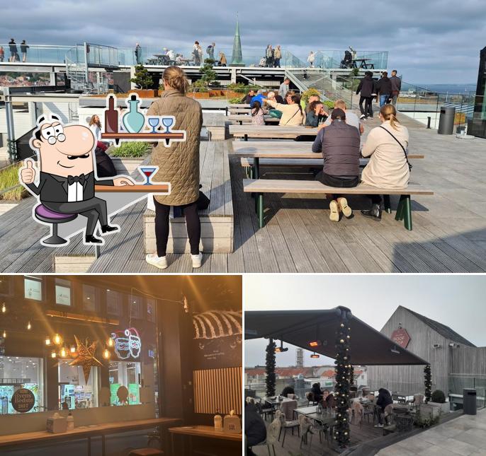 Installez-vous à l'une des tables de Salling ROOFTOP