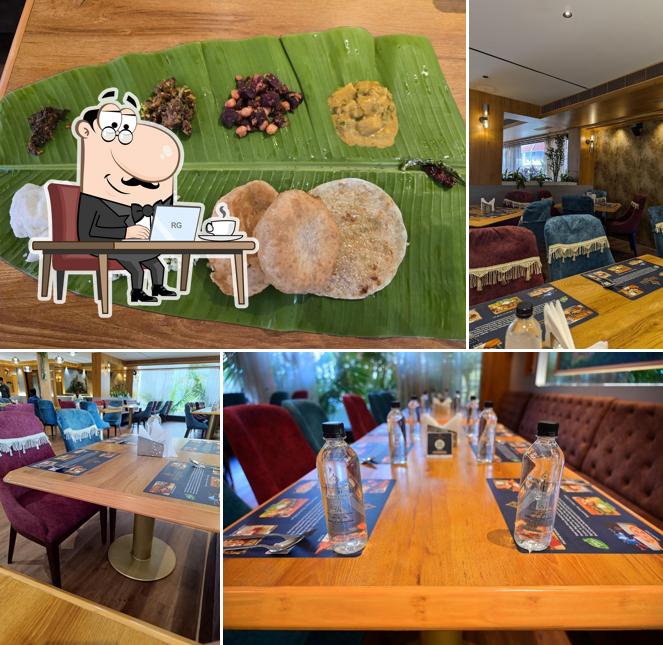 The interior of Aria Pure Veg by Hotel Golden Riviera