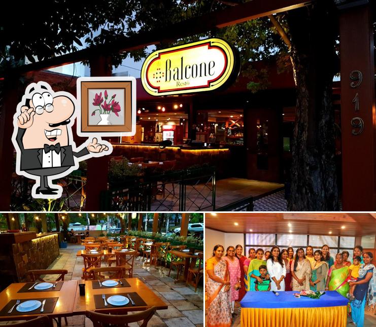 O interior do Balcone