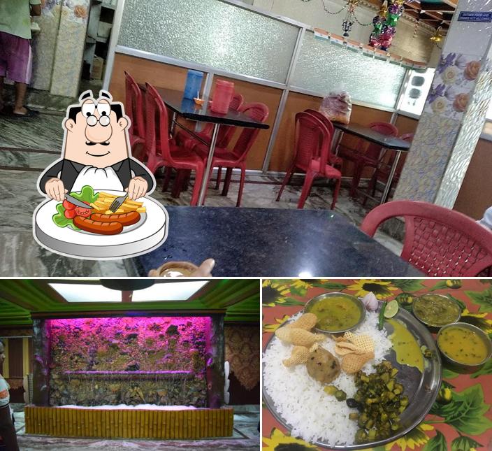 This is the image depicting food and dining table at Roxy Restaurant