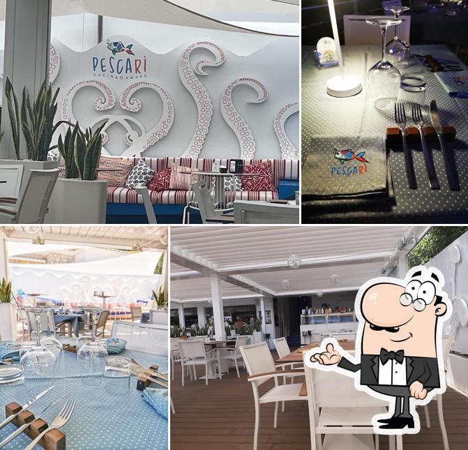 Gli interni di Pescarì Hostaria