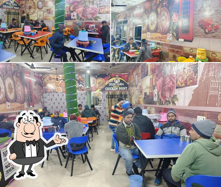 The interior of Delhi Zaika Halal Chicken Point / Non Veg Restaurant in Hoshiarpur