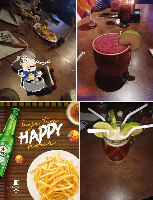 Esta é a ilustração ilustrando comida e bebida a Barão Bar e Prosa