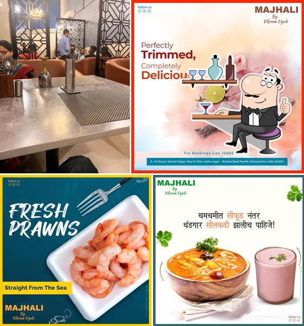 The interior of Majhali by Vikram Ugale - Rooms Restaurant Banquet