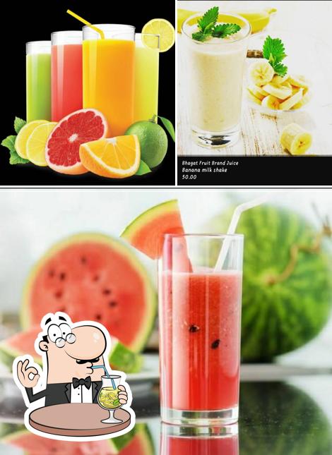 Take a look at the photo depicting drink and food at Bhagat Fruit Brand Juice