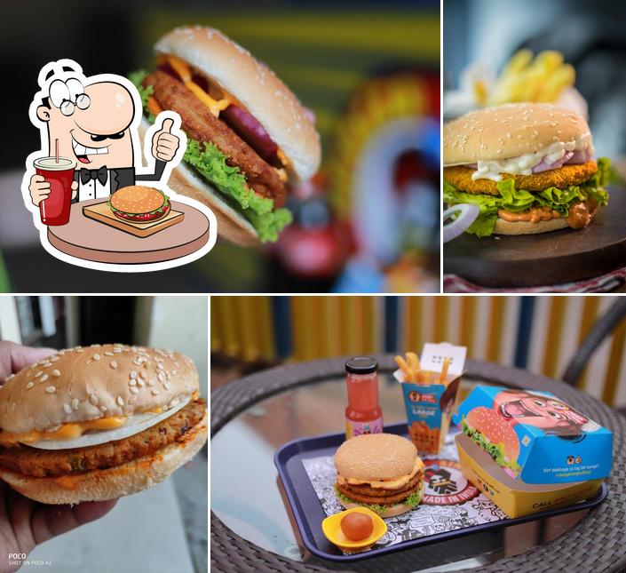 Try out a burger at Burger Singh