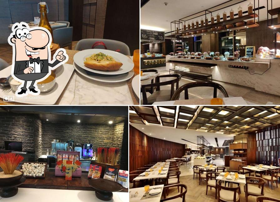 Take a seat at one of the tables at Downtown Kitchen & Bar