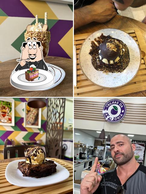 Bolo de chocolate em Trilhas da Amazônia – Açaí, Paletas e Sorvetes Gourmet em Águas Claras, Brasília DF