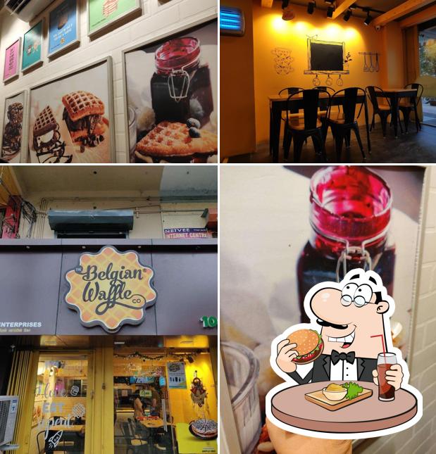 Try out a burger at The Belgian Waffle Co