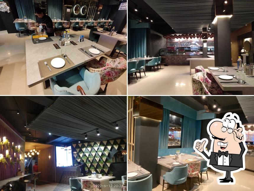 Take a seat at one of the tables at Shahi Rasoi