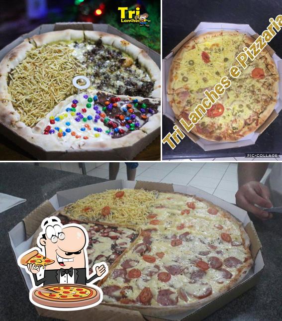 No Tri Lanches, você pode desfrutar de pizza