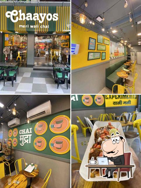 The interior of Chaayos Chai+Snacks=Relax