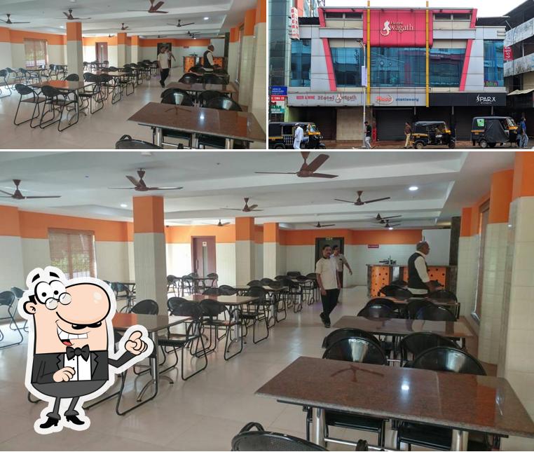 The restaurant's interior and exterior