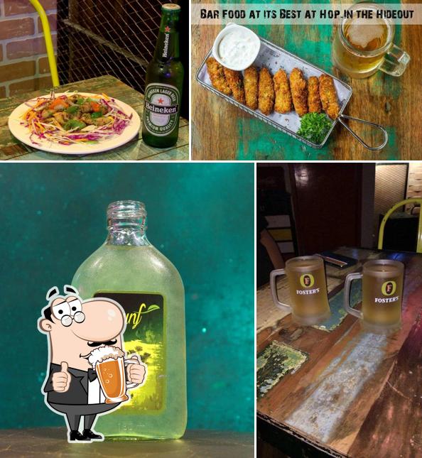 You can get a glass of light or dark beer