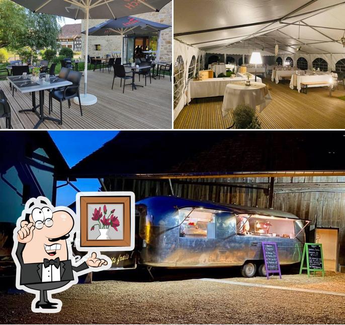 Jetez un coup d’oeil à l’image affichant la intérieur et burger concernant La Grange des deux clefs