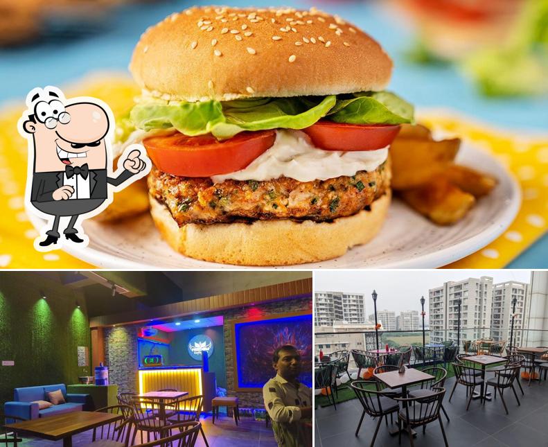 Freedom Rooftop Cafe is distinguished by interior and burger