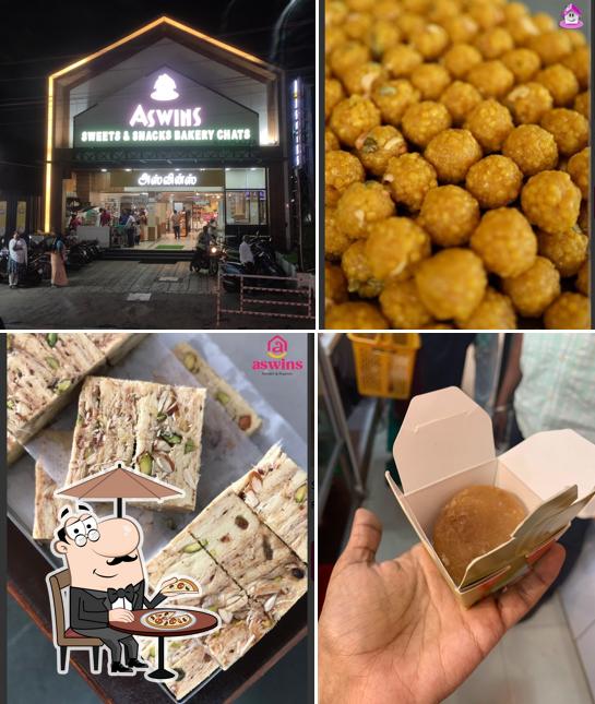 The exterior of Aswins Sweets & Snacks Bakery Chats