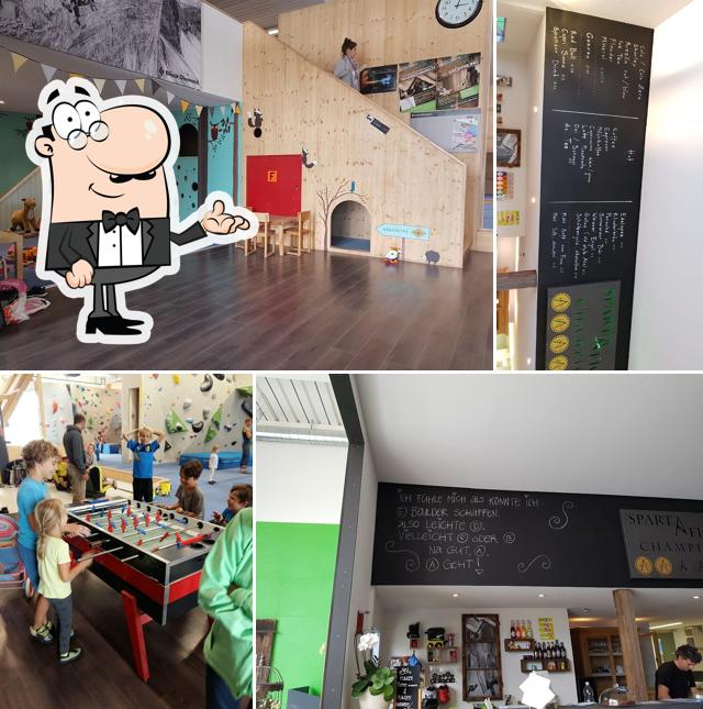 Gli interni di Sparta bouldering & Bar