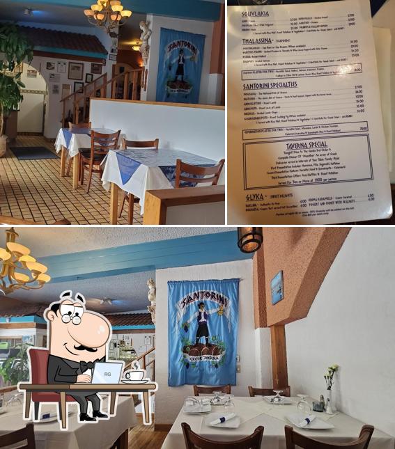 Découvrez l'intérieur de Santorini Greek Taverna