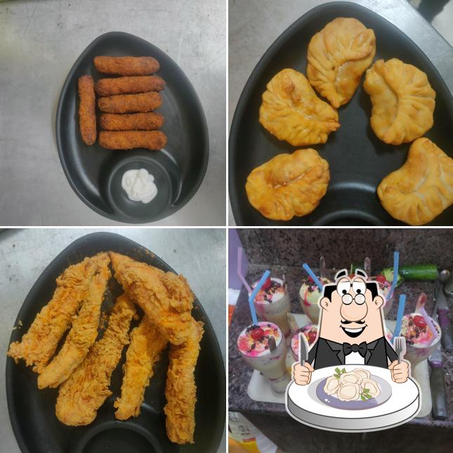 Dumplings at D Pizza and Burger & Ice cream parlour