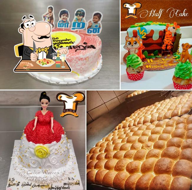 Food at Cake waves @ FSM Cantonment Birthday & Wedding Cakes
