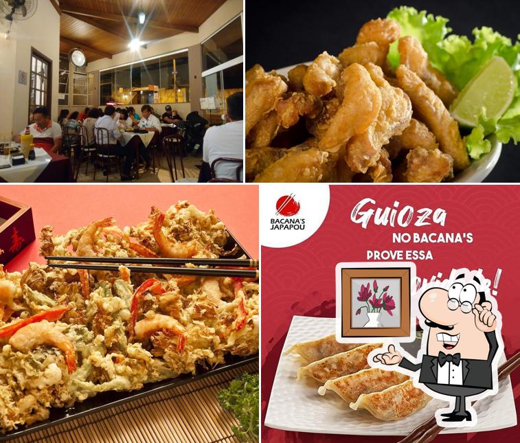 Sente em uma das mesas no Bacanas Japapou