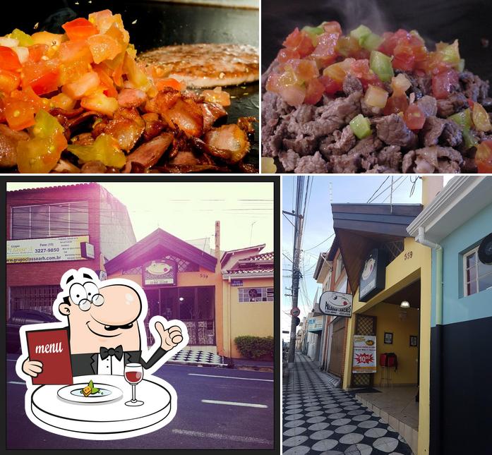 A ilustração do Paladar Lanches’s comida e exterior