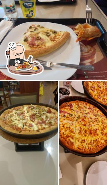 No Pizza Hut, você pode provar pizza