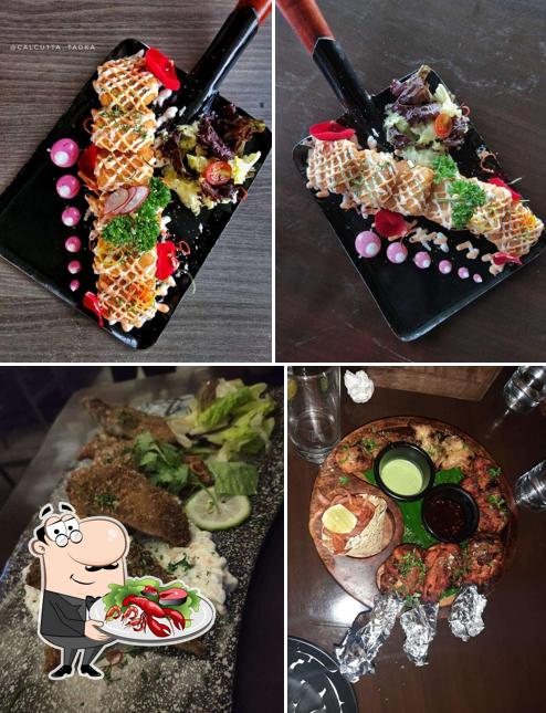 Stories Cafe & Lounge offers a selection of seafood items