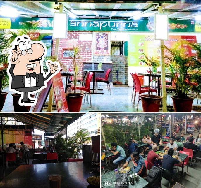 The interior of Annapurna Pure Veg. Restaurant