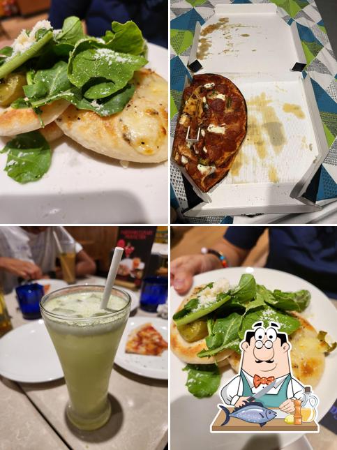 Grilled salmon at PizzaExpress