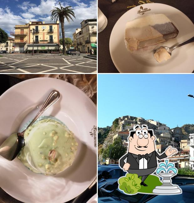 Tra le diverse cose da Bar Panuccio Di Panetta Angela Teresa si possono trovare la esterno e cibo