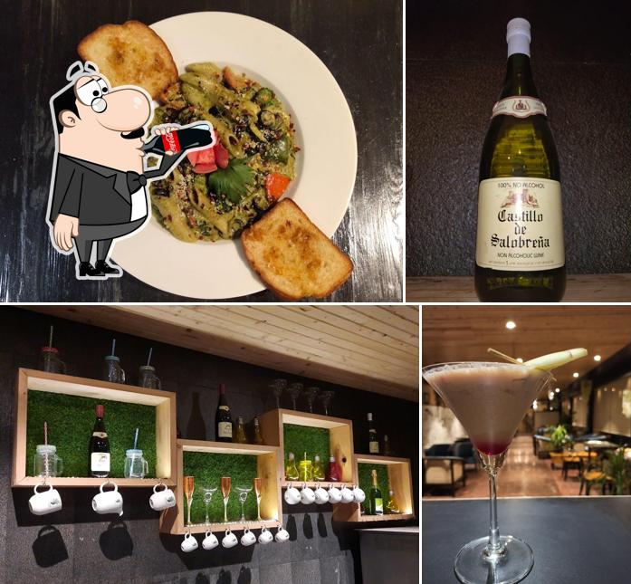 The restaurant's drink and food