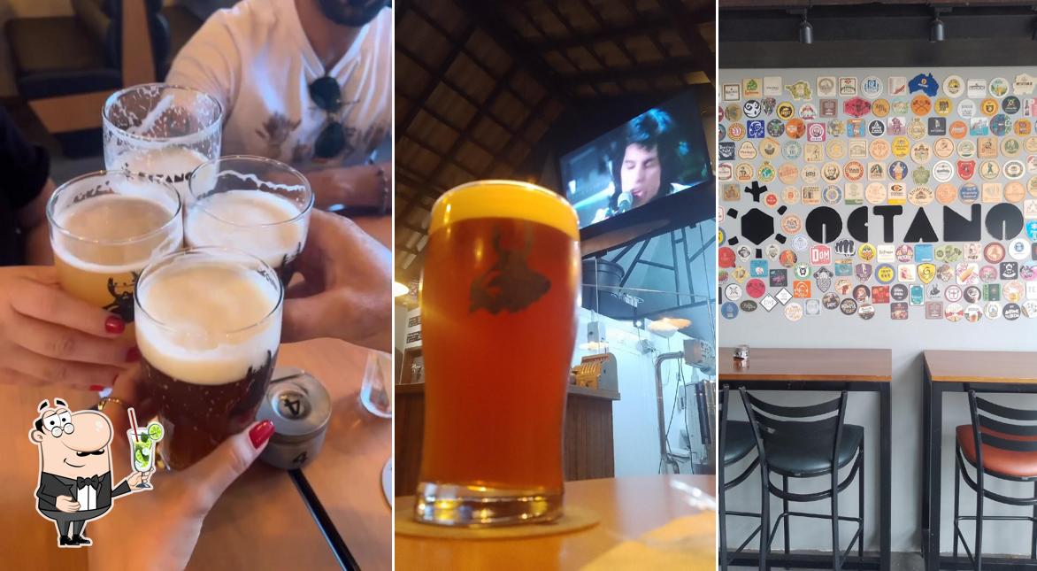 Desfrute de um drinque no Cervejaria Octano