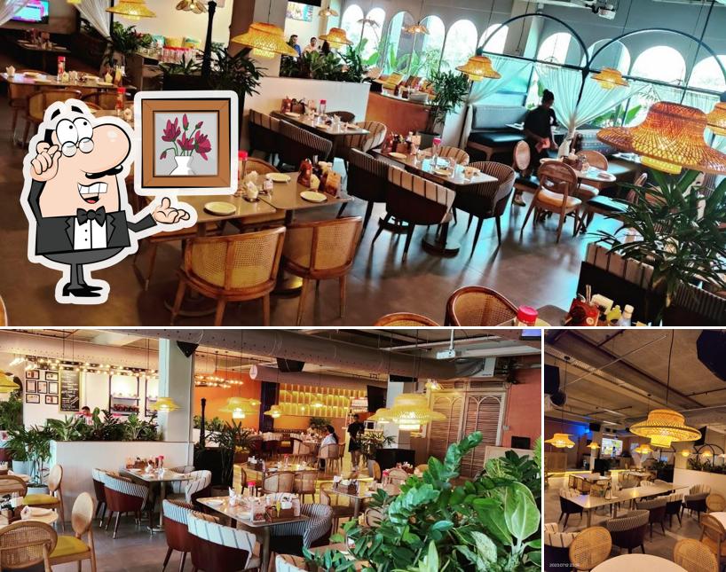 The interior of Cafe Delhi Heights