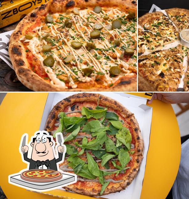 Peça diferentes variedades de pizza
